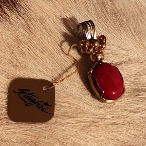 Starfire Designs Black Onyx/Red Jade Double-sided Pendant, Handcrafted, $200